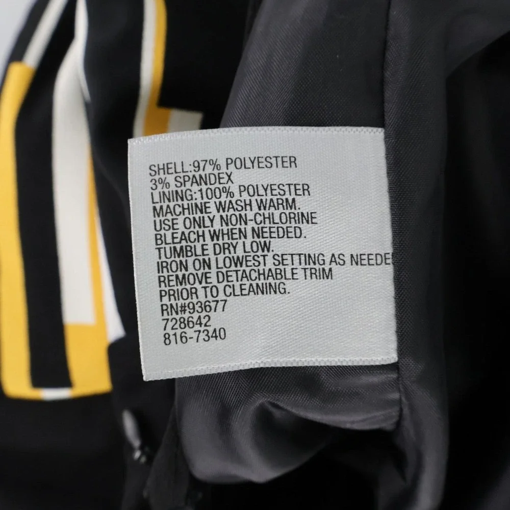Worthington Short Skirt Lined Straight Womens Size 6 Black Yellow White Back Zip